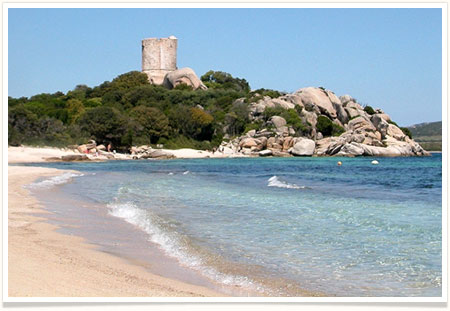 Photo de la plage de Pianotolli à proximité du Camping La Vetta à Porto-Vecchio en Corse du Sud.