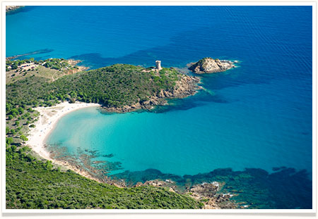 Photo de la plage de Fautéa à proximité du Camping La Vetta à Porto-Vecchio en Corse du Sud.