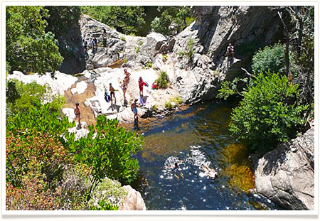 Photo de la rivière de Bala à proximité du Camping La Vetta à Porto-Vecchio en Corse du Sud.