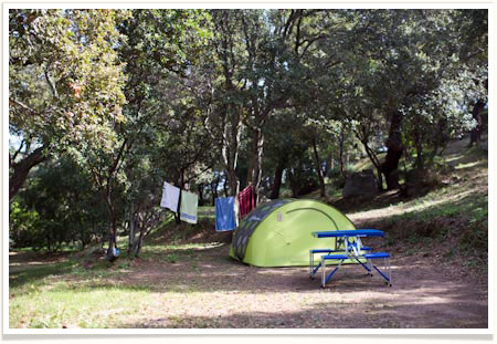 Un grand emplacment tente au Camping La Vetta en Corse